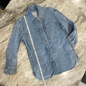 Abercrombie & finch denim shacket size XS